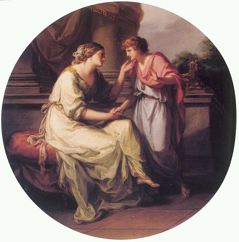 Angelica Kauffmann Papirius Pratextatus Entreated by his Mother to Disclose the Secrets of the Deliberations of the Rom Germany oil painting art
